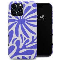 Selencia Vivid Tough Back Cover MagSafe für das iPhone 16 Pro Max - Modern Bloom Sapphire Blue