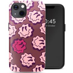 Selencia Vivid Rückabdeckung mit MagSafe Apple iPhone 13 - Wavy Smiley Pink