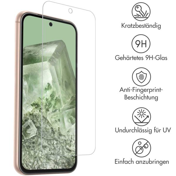 Accezz Screen Protector aus gehärtetem Glas für das Google Pixel 8a - Transparent