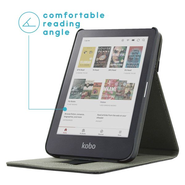 imoshion Stand Flipcase für das Kobo Clara Colour / Clara BW / Tolino Shine 5 / Shine Color - Schwarz