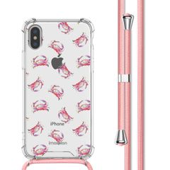 imoshion Design Hülle mit Band Apple iPhone X / Xs - Crab Watercolor
