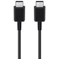 Samsung Originales USB-C auf USB-C Kabel - 1,8 Meter - 25 Watt + Original Fast Charging Adapter USB-C Ladegerät - 25 Watt - Schwarz