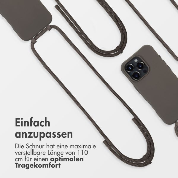 imoshion Color Backcover mit abtrennbarem Band MagSafe für das iPhone 16 Pro - Black Coffee