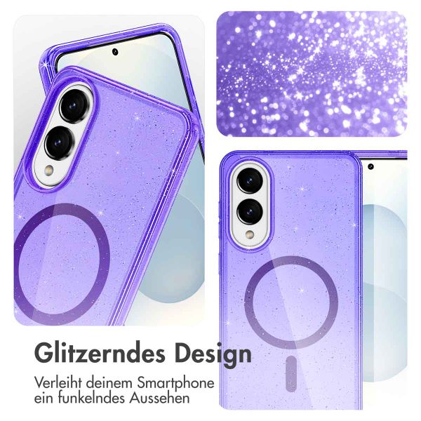 imoshion Sparkle Back Cover mit MagSafe Samsung Galaxy S25 Edge - Violett