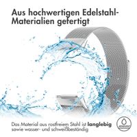 imoshion Mailändische Magnetarmband für das Fitbit Charge 5 / Charge 6 - Größe M - Silber