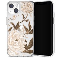 Selencia Fashion-Backcover mit zuverlässigem Schutz für das iPhone 14 Plus - Golden Flowers