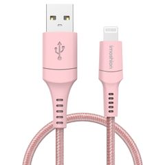 imoshion ﻿Lightning- auf USB-Kabel – nicht MFi-zertifiziert – Geflochtenes Gewebe – 1 m – Rosa