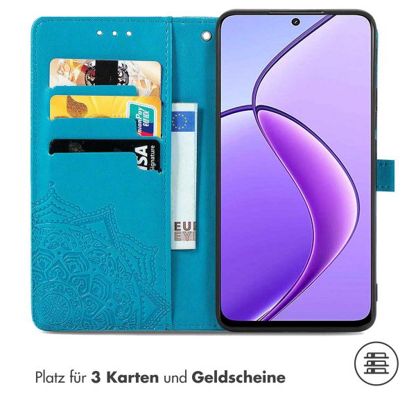 imoshion Mandala Klapphülle Oppo Reno 12F 5G - Türkis