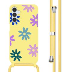 imoshion SilikonHülle design mit Band Samsung Galaxy A15 (5G/4G) - Yellow Flower Distance