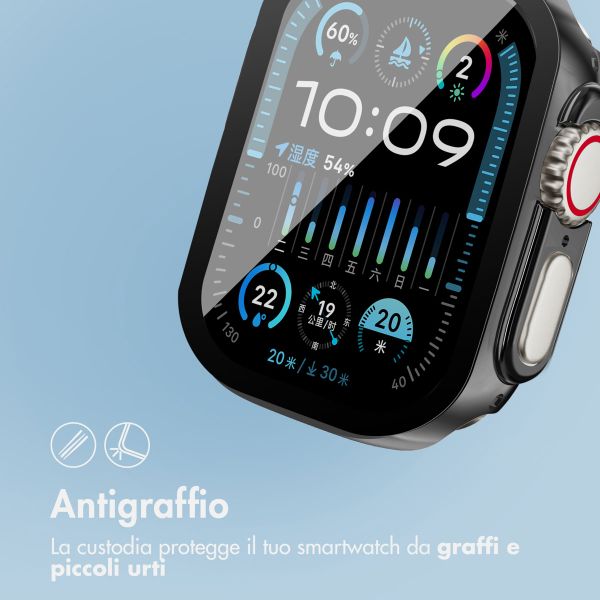 imoshion Full Cover glänzendes Hard Case Apple Watch Ultra / Ultra 2 / Ultra 3 - 49 mm - Schwarz