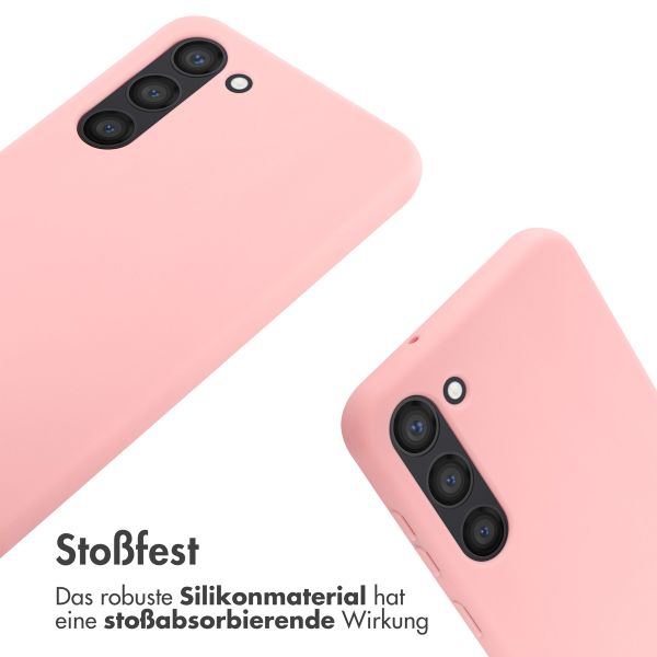 imoshion Silikonhülle mit Band für das Samsung Galaxy S23 Plus - Rosa