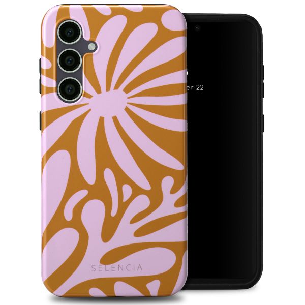 Selencia Vivid Tough Back Cover für das Samsung Galaxy S23 FE - Modern Bloom Pink