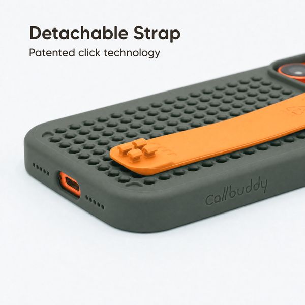 Callbuddy Hülle mit Strap Apple iPhone 17 Pro - Camo Orange