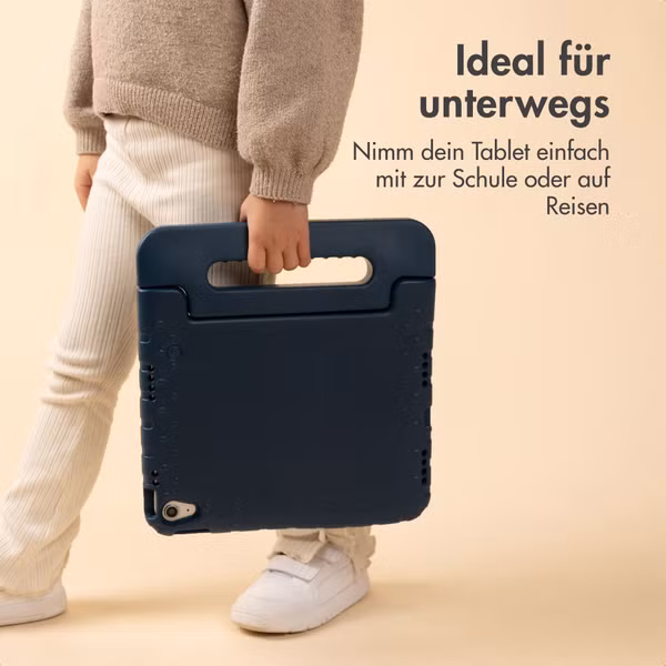 imoshion Schutzhülle mit Handgriff kindersicher Samsung Galaxy Tab A11 / A9 8.7 Zoll - Dunkelblau