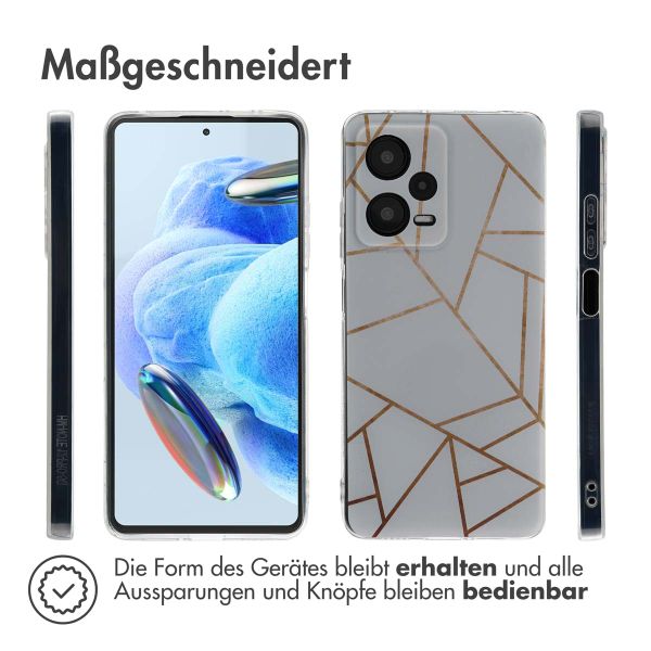 imoshion Design Hülle für das Xiaomi Redmi Note 12 Pro - White Graphic