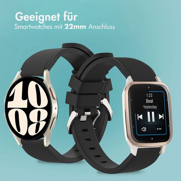 imoshion Flexibles Silikonarmband - Universeller 22-mm-Anschluss - Schwarz