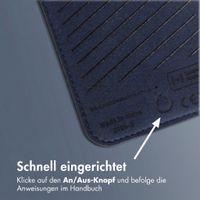 Accezz Magnetischer Lederkartenhalter - Geeignet für Apple Find My - Nightfall Blue