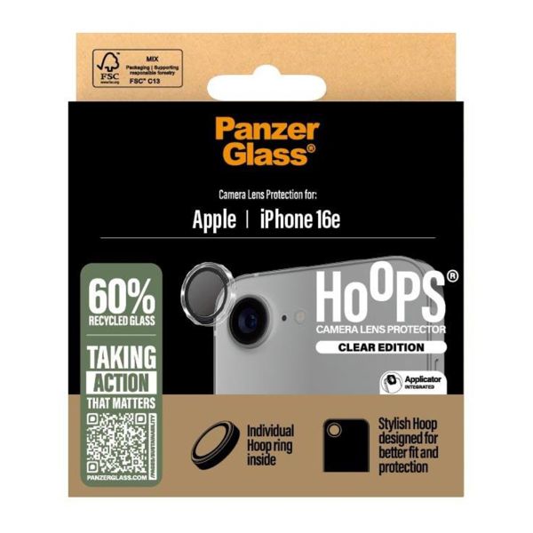 PanzerGlass Kameraprotektor Hoop Optic Rings iPhone 16e - Transparent