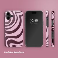 Selencia Vivid Rückabdeckung mit MagSafe Apple iPhone 16 - Wavy Swirl Pink Plum