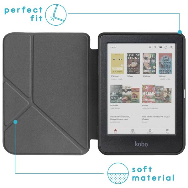 imoshion Design Klappbare Klapphülle Kobo Clara Colour / BW - Bloom Love Blush