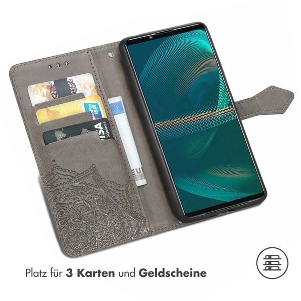 imoshion Mandala Klapphülle für das Sony Xperia 5 IV - Grau