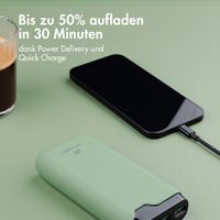 imoshion Powerbank 20.000 mAh - 22,5W Schnellladegerät - USB-C / USB-A - Grün