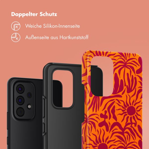 Selencia Vivid Tough Back Cover für das Samsung Galaxy A53 - Tropical Vibes Apricot