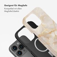 Selencia Vivid Tough Back Cover mit MagSafe für das iPhone 15 Pro Max - Golden Beige Marble