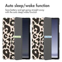 imoshion Design Trifold Klaphülle Samsung Galaxy Tab A9 Plus - Leopard