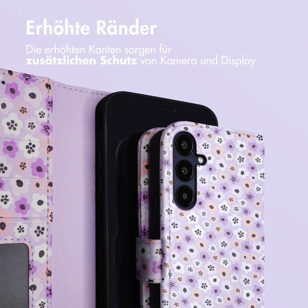 imoshion Design Klapphülle für das Samsung Galaxy A25 (5G) - Purple Flowers