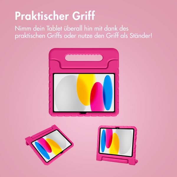 imoshion Schutzhülle mit Handgriff kindersicher Apple iPad 11 (2025) 11 Zoll A16 / iPad 10 (2022) 10.9 Zoll - Rosa
