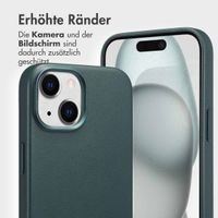 Accezz 2-in-1 Klapphülle aus Leder mit MagSafe für das Apple iPhone 15 - Cedar Green