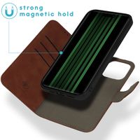 imoshion Entfernbare 2-1 Luxus Klapphülle Apple iPhone 15 Pro Max - Braun