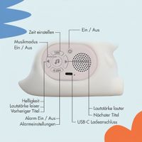 imoshion Kids Schlaftrainer - Nachtlicht mit Lautsprecher - Kinderwecker - Dino