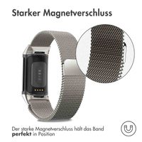 imoshion Mailändische Magnetarmband für das Fitbit Charge 5 / Charge 6 - Größe S - Starlight