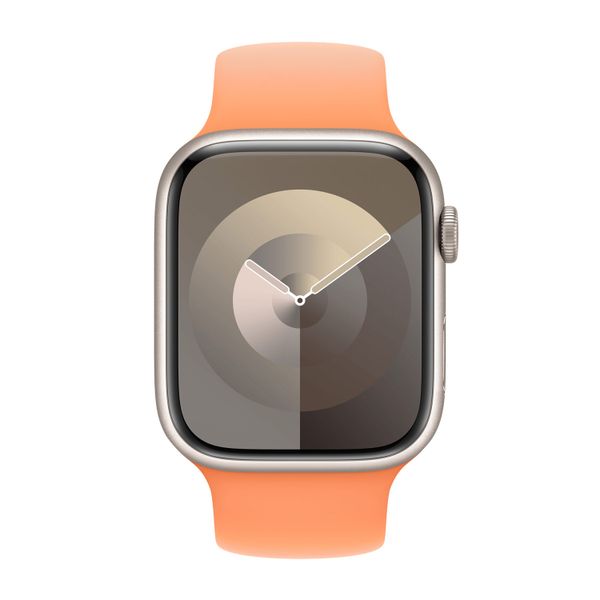 Apple Silikon Solo Loop für  Apple Watch Series 1 - 9 / SE (38/40/41 mm) | Series 10 / 11 (42 mm) - Größe 5 - Orange Sorbet