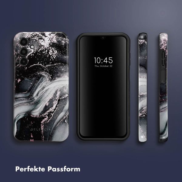 Selencia Vivid Back Cover Samsung Galaxy A15 (5G/4G) - Chic Marble Black