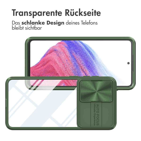 imoshion Back Cover mit Kameraschieber für das Samsung Galaxy A53 - Dunkelgrün