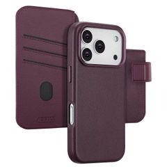 Accezz 2-in-1 Klapphülle aus Leder mit MagSafe Apple iPhone 17 Pro - Heath Purple