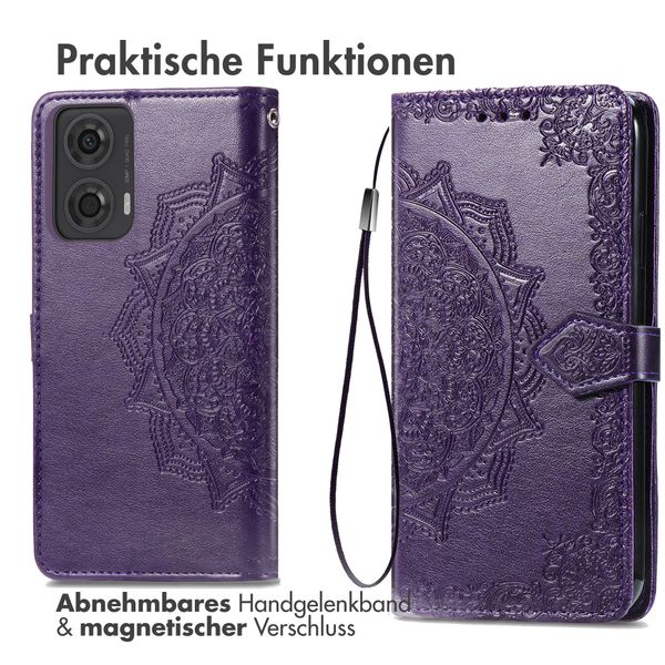 imoshion Mandala Klapphülle Motorola Moto G04 / G24 - Violett