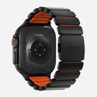 Nomad Stratos Armband für Apple Watch Series 1 - 11 / SE / Ultra (44/45/46/49 mm) - Ultra Orange / Natural Titanium