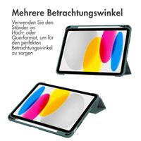 imoshion Trifold Hardcase Klapphülle Apple iPad 11 (2025) 11 Zoll A16 / iPad 10 (2022) 10.9 Zoll - Grün