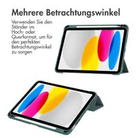 imoshion Trifold Hardcase Klapphülle für das iPad 10 (2022) 10.9 Zoll - Grün