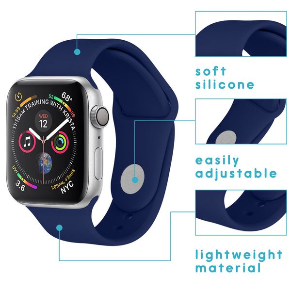 imoshion Silikonband für das Apple Watch Series 1 bis 11 / SE / Ultra (44/45/46/49 mm) - Dunkelblau