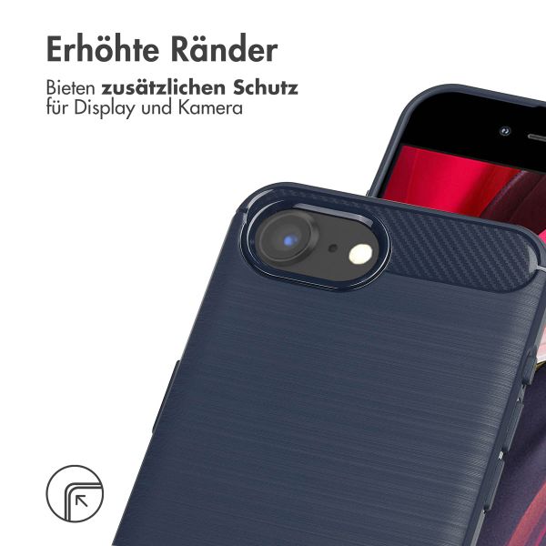 imoshion Brushed Back Cover für das iPhone SE 4 - Dunkelblau