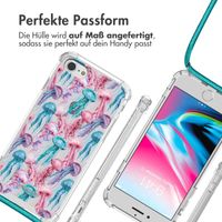 imoshion Design Hülle mit Band Apple iPhone SE (2022 / 2020) / 8 / 7 - Jellyfish Watercolor
