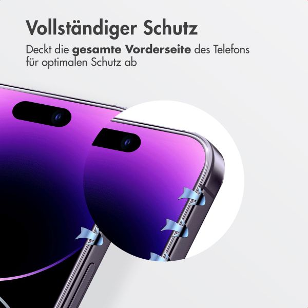 Accezz Gehärteter Glas-Schutz + Applikator Apple iPhone 14 Pro