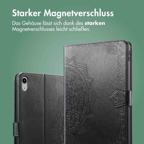 imoshion Mandala Klapphülle Apple iPad Air 11 Zoll (2025) M3 / (2024) M2 / Air 5 (2022) / Air 4 (2020) - Schwarz