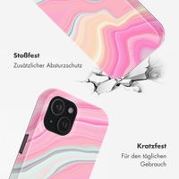 Selencia Vivid Tough Back Cover mit MagSafe für das iPhone 15 - Pastel Lipstick Marble