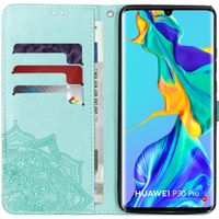 Mandala Klapphülle Mintgrün für das Huawei P30 Pro